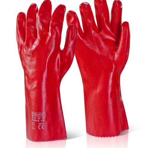 PVC Red Hand Gloves