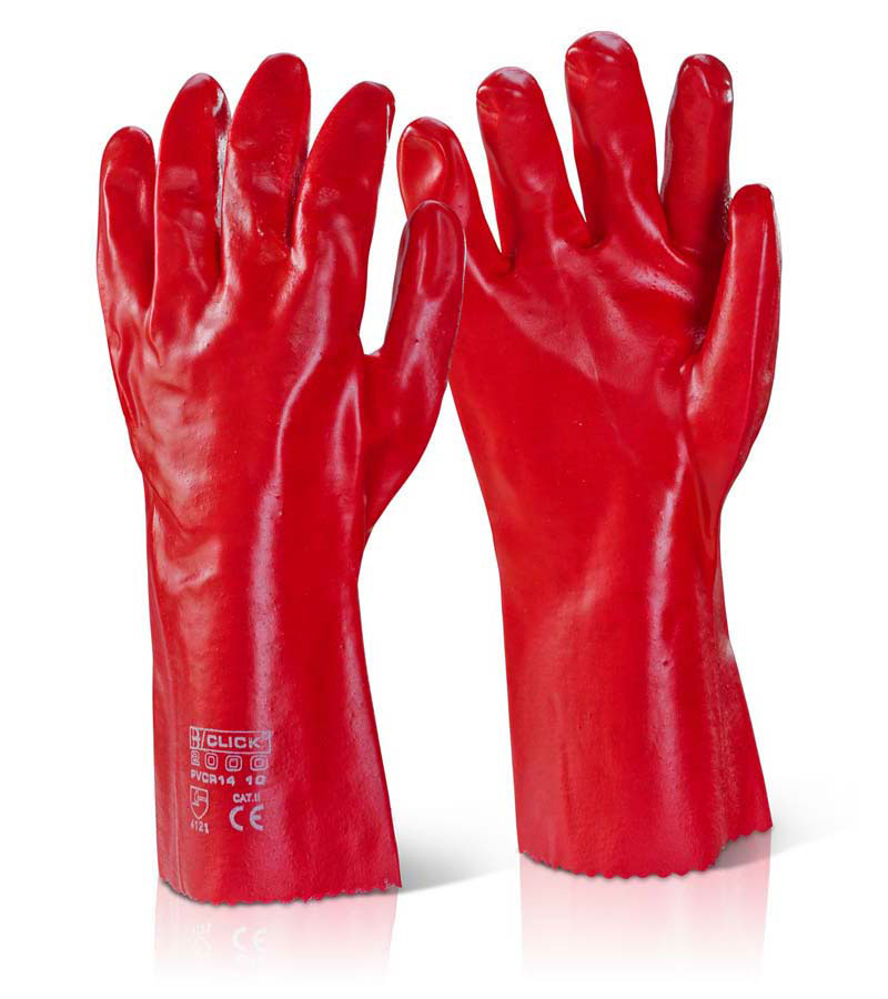 PVC Red Hand Gloves