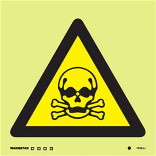 Photoluminscent-poison toxic symbol & sign
