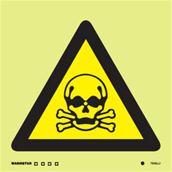 Photoluminscent-poison toxic symbol & sign