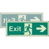 Double Sided Exit Sign- Photoluminscent