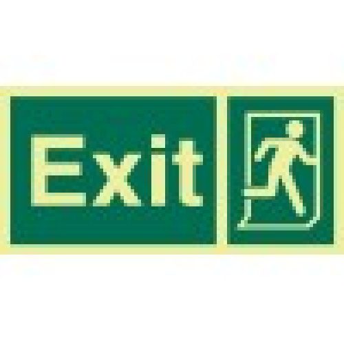 Fire Exit Right Sign-Photoluminscent