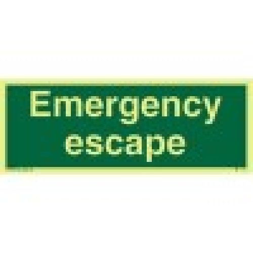 Emergency Escape Sign(text only)-Photoluminscent