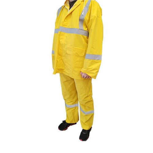 High Quality Polyester Raincoat With Reflector