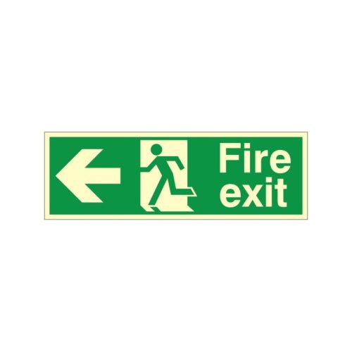 Exit Left Sign-Photoluminscent